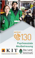 Psychosoziale Akutbetreuung - KIT-Land Steiermark mit Notrufnummer 130